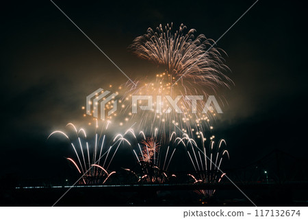煙火在夜空中翩翩起舞 煙火在夜空中翩翩起舞 117132674