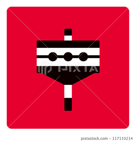 Cute spinning top icon. Illustration of a silhouette of a lucky spinning top. 117133214