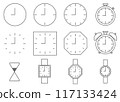 Clock simple icon set 117133424