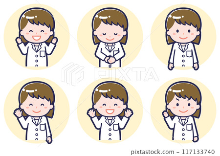 Female pharmacist pose set_02 Female pharmacist pose set_02 117133740