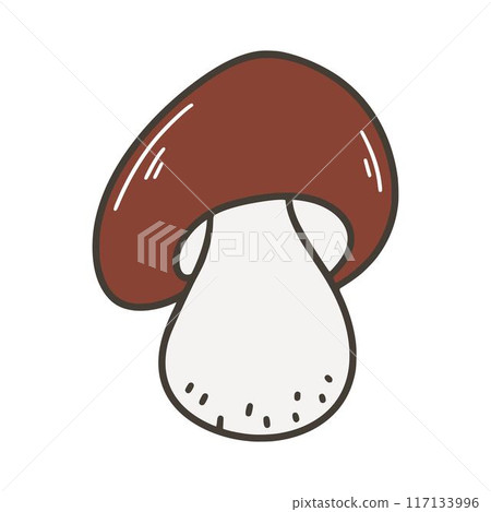 Hand drawn boletus clip art illustration Hand drawn boletus clip art illustration 117133996