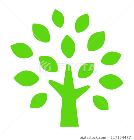葉子和樹生態圖標素材 117134477