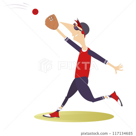 baseball, vector, man 117134685