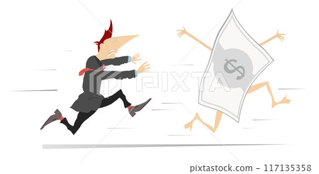 businessman, money, vector 117135358