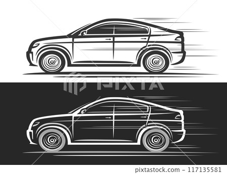 Vector logo for Fastback Car Vector logo for Fastback Car 117135581