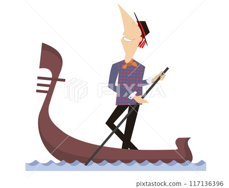 vector, man, venice 117136396
