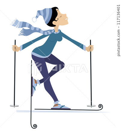 skier, skiing, woman 117136401