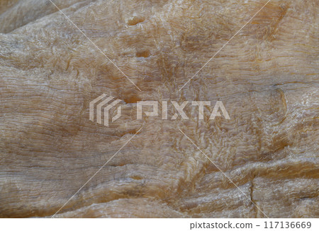 Close-up of Fish Maw Soup or Dried Fish Stomach (Dried Fish Bladder). 117136669