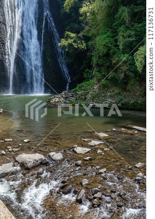 The basin of Ryumon Falls (Amikake River) in Aira City 117136731