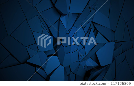 Abstract 3D blue broken black shadow background vector Abstract 3D blue broken black shadow background vector 117136809