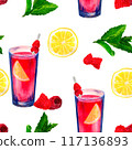 Raspberry lemonade pattern 117136893