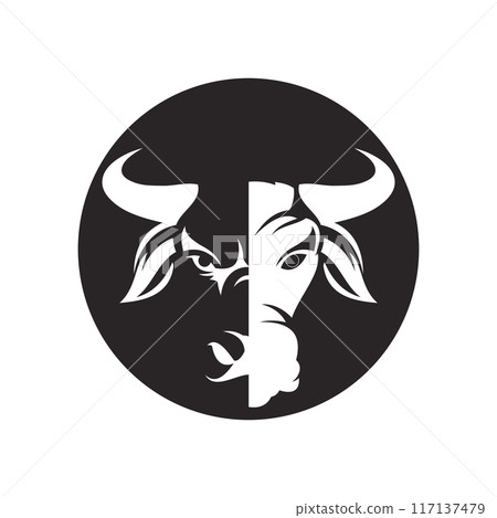Cow Logo Template vector icon Cow Logo Template vector icon 117137479