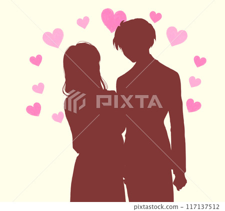 Men and women hugging each other, love, shadow, heart Men and women hugging each other, love, shadow, heart 117137512