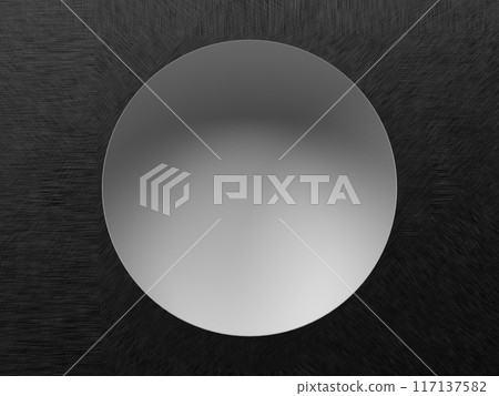 3D illustration of a hole in a metal plate 3D illustration of a hole in a metal plate 117137582