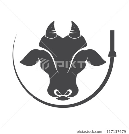 Cow Logo Template vector icon Cow Logo Template vector icon 117137679