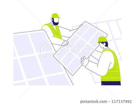 Photovoltaics abstract concept vector illustration. Photovoltaics abstract concept vector illustration. 117137992