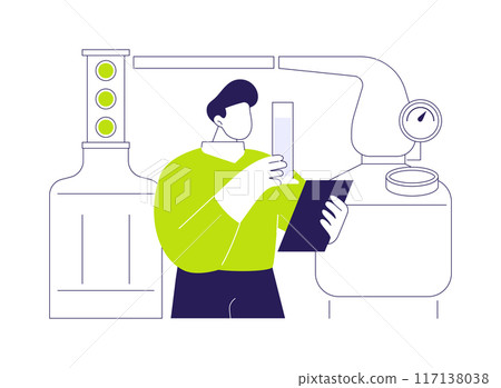 Spirit destilling abstract concept vector illustration. 117138038