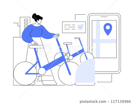 Return the bike isolated cartoon vector illustrations. 117138466