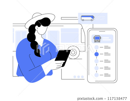Schedule app isolated cartoon vector illustrations. Schedule app isolated cartoon vector illustrations. 117138477