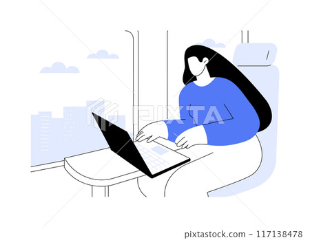 Working on the way isolated cartoon vector illustrations. Working on the way isolated cartoon vector illustrations. 117138478