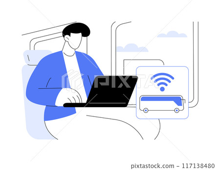 Wi-Fi hot spot isolated cartoon vector illustrations. 117138480
