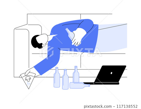 Drinking alcohol isolated cartoon vector illustrations. Drinking alcohol isolated cartoon vector illustrations. 117138552