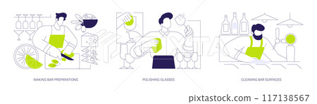 Bartending abstract concept vector illustrations. Bartending abstract concept vector illustrations. 117138567
