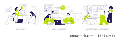 Advertising agency abstract concept vector illustrations. 117138613