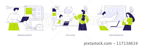 UI design abstract concept vector illustrations. UI design abstract concept vector illustrations. 117138619