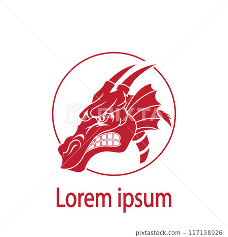 Dragon vector icon illustration 117138926