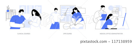 Healthcare courses isolated cartoon vector illustrations se Healthcare courses isolated cartoon vector illustrations se 117138959