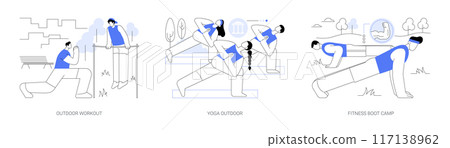Fitness in college isolated cartoon vector illustrations se 117138962