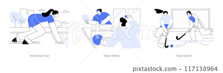 Sports in college isolated cartoon vector illustrations se 117138964