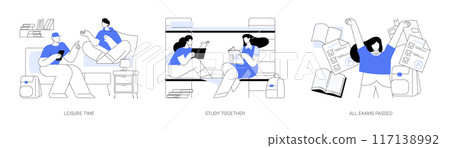Dormitory time isolated cartoon vector illustrations se Dormitory time isolated cartoon vector illustrations se 117138992