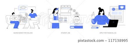 Students finance isolated cartoon vector illustrations se Students finance isolated cartoon vector illustrations se 117138995
