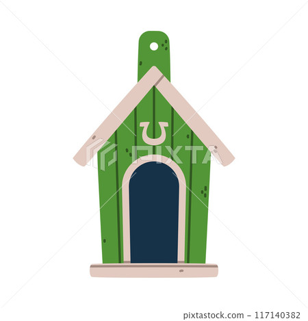 Bird House and Wooden Nesting Box Vector Illustration Bird House and Wooden Nesting Box Vector Illustration 117140382
