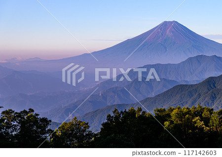 （山梨縣）從雁原折山看夏天的富士山 117142603