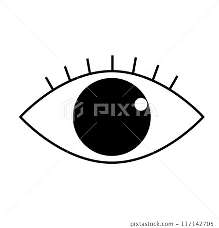 Eye monochrome icon Eye monochrome icon 117142705