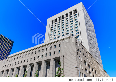 Tokyo Chiyoda Ward Yurakucho Daiichi Life Hibiya First seen from Hibiya Street Tokyo Chiyoda Ward Yurakucho Daiichi Life Hibiya First seen from Hibiya Street 117142981