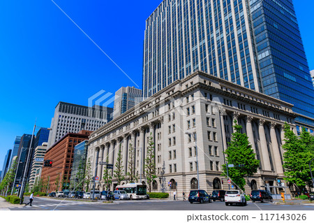 Meiji Yasuda Life Insurance Building seen from Hibiya Street in Marunouchi, Chiyoda Ward, Tokyo 117143026