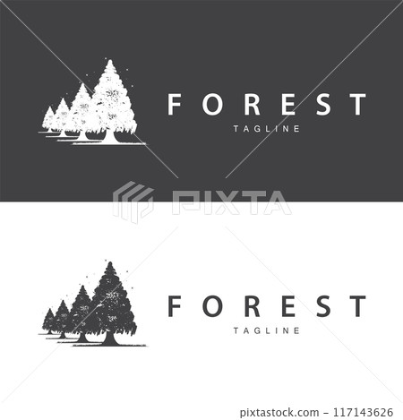 Forest Logo, Jungle Adventure Simple Design Vector, Illustration Template Forest Logo, Jungle Adventure Simple Design Vector, Illustration Template 117143626