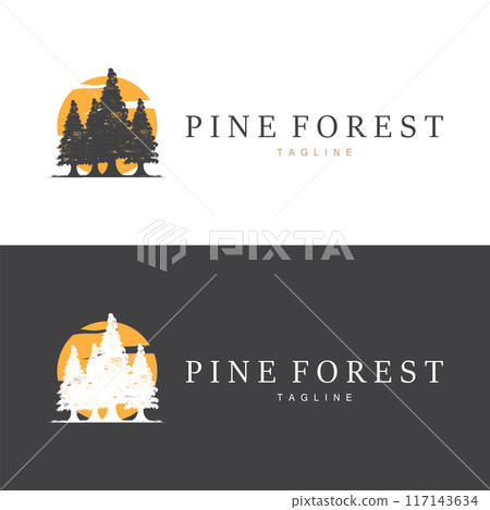 Forest Logo, Jungle Adventure Simple Design Vector, Illustration Template Forest Logo, Jungle Adventure Simple Design Vector, Illustration Template 117143634