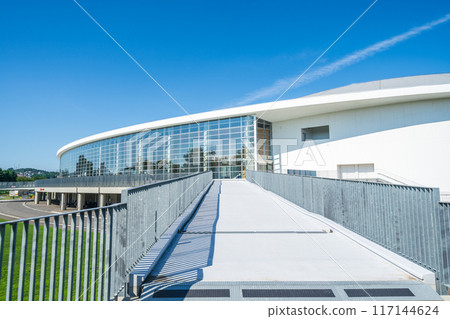 "Aomori Prefecture" Clear skies and YS Arena Hachinohe (Nagane Indoor Skating Rink) Hachinohe City 117144624