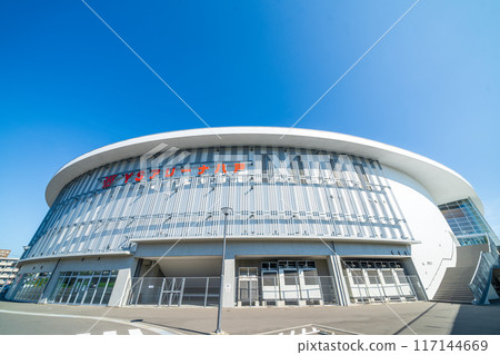 "Aomori Prefecture" Clear skies and YS Arena Hachinohe (Nagane Indoor Skating Rink) Hachinohe City 117144669