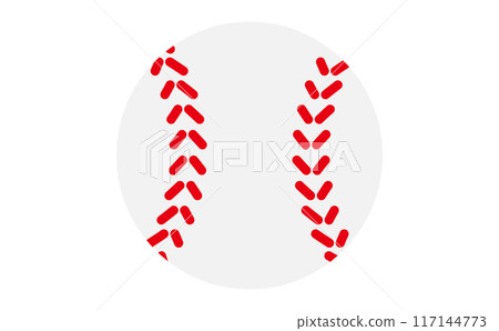 Color illustration of a baseball ball 117144773