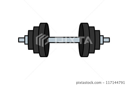 啞鈴線繪圖圖標 啞鈴線繪圖圖標 117144791