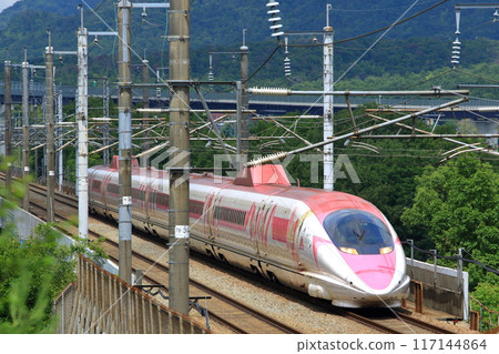 The popular Hello Kitty Shinkansen The popular Hello Kitty Shinkansen 117144864