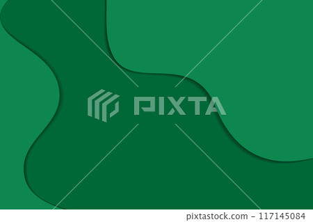 Paper cut background texture in trendy monochrome green. St Patrick greeting Backdrop idea Copyspace 117145084