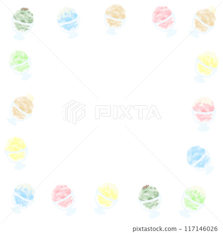 Colorful shaved ice frame Colorful shaved ice frame 117146026