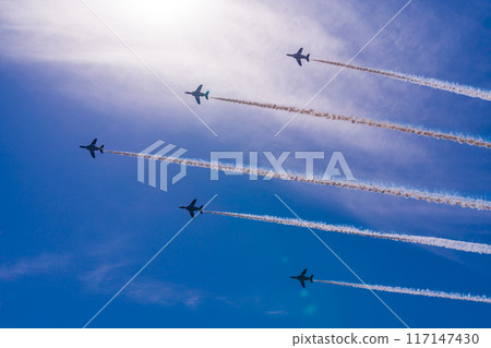 Blue sky image (blue impulse aerobatics) 117147430